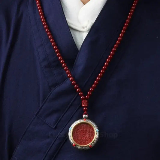 Longhu Mountain Cinnabar Mountain Ghost Blessing Fortune Coin Pendant Taoism-LuckyCharms.Shop