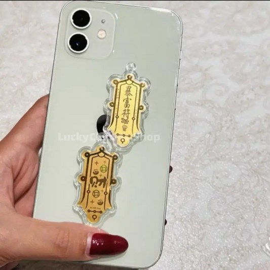 999 Pure Gold Phone Sticker | 3 Styles (Peace Talisman/Wealth Talisman/Luck Turning Talisman), 2mg/Piece-LuckyCharms.Shop