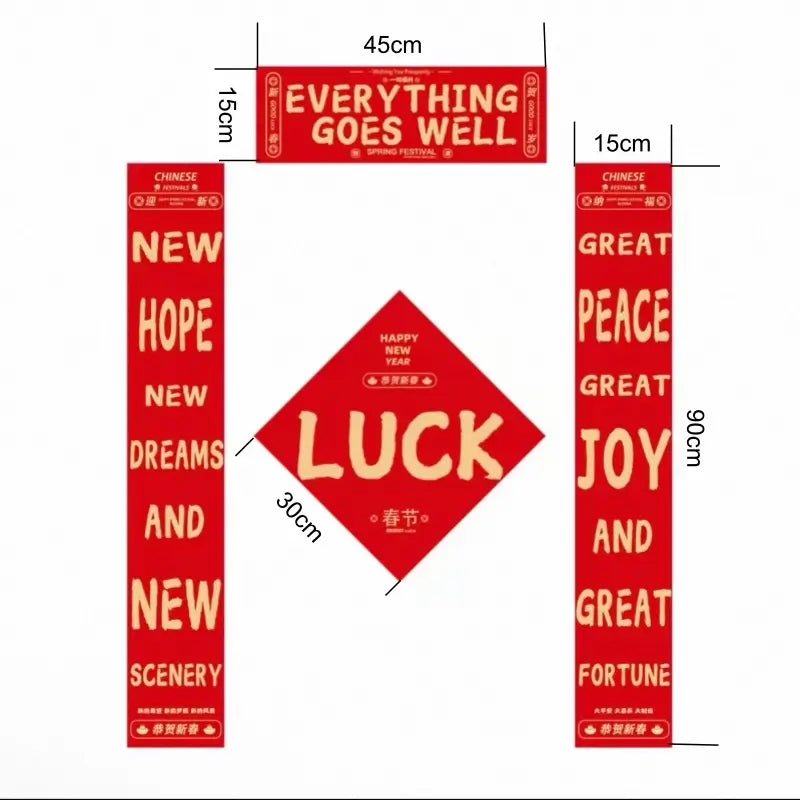 2026 Horse Year Couplets | Multiple Blessings PP Paper Festive Decor-LuckyCharms.Shop