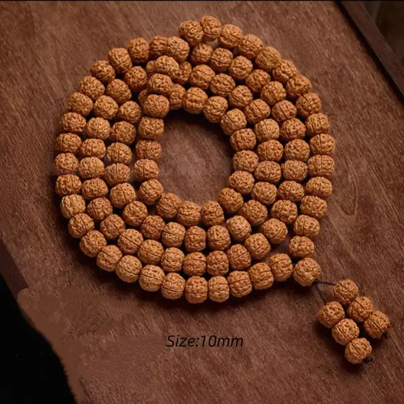 Nepalese Natural Vajra Bodhi 108-Bead Buddhist Mala Bracelet-LuckyCharms.Shop
