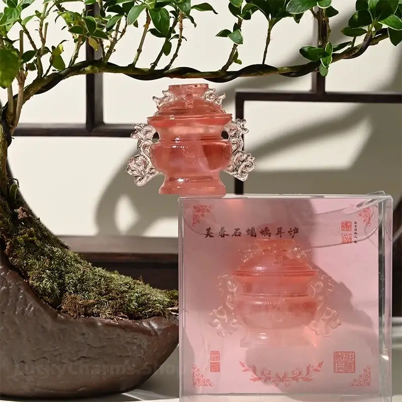 Nanjing Museum Pink Jadeite Dragon-Phoenix Censer Refrigerator Magnet-LuckyCharms.Shop