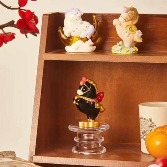 Figurine de cheval porte-bonheur du Musée du Palais | Décoration porte-bonheur inspirée de la dynastie Tang (3 styles) | Cadeau de l'année du Cheval