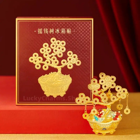 Chinese Auspicious Wealth Money Tree Fridge Magnet | Chinese New Year Gift Souvenir-LuckyCharms.Shop
