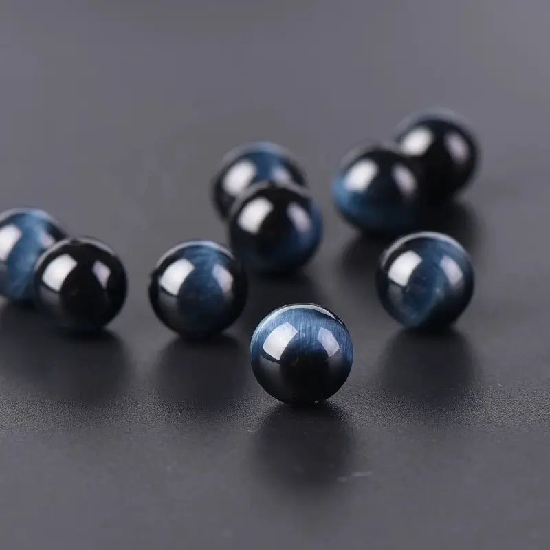 Natural Blue Tiger Eye Round Beads (Fortune-turning Beads) | DIY Jewelry Accessory-LuckyCharms.Shop