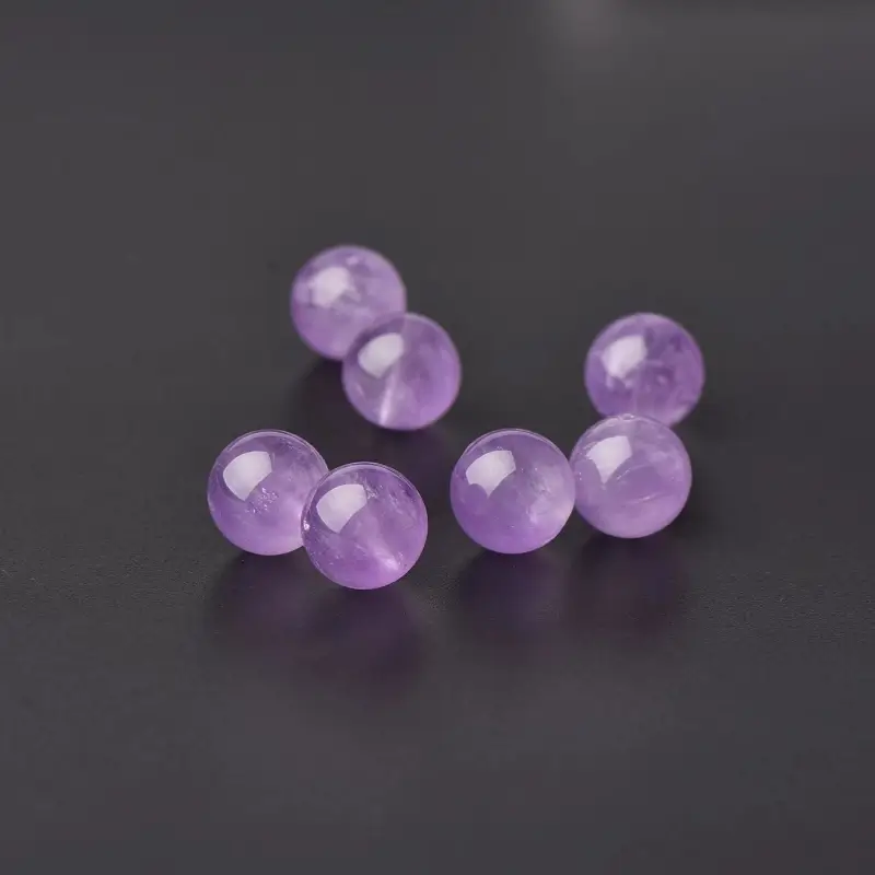 Natural Lavender Amethyst Round Beads (Fortune-turning Beads) | DIY Jewelry Accessory-LuckyCharms.Shop