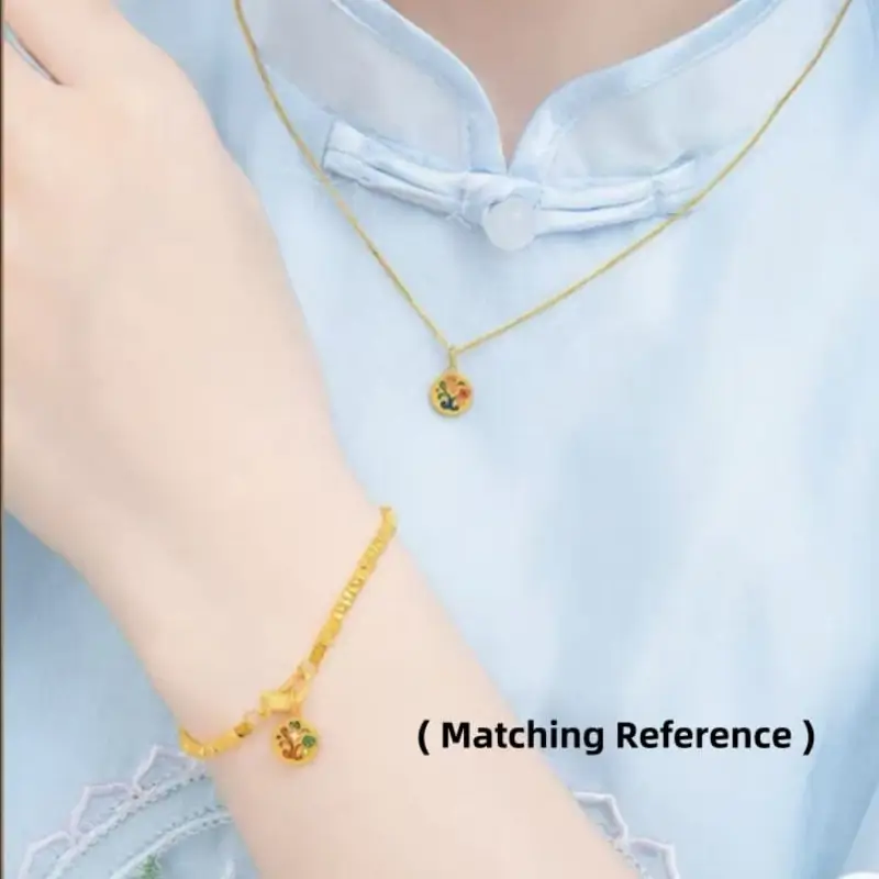 Chinese Style Gold-Plated Money Tree Bracelet Accompanying Beads Pendant-LuckyCharms.Shop