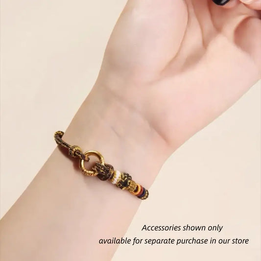 DIY Braided Bracelet (Series 2) | 3 Gradient Colors Adjustable Cord for Plain Ring Charms-LuckyCharms.Shop