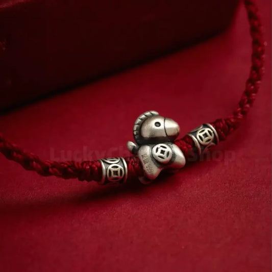 999 Silver "Instant Wealth" Money-Attracting Lucky Pony Charm Bracelet-LuckyCharms.Shop