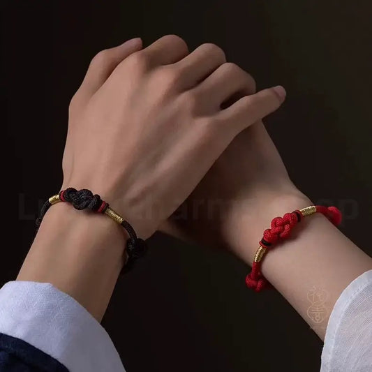 Truelove Knot Fortune-Turning Bead Lucky Handmade Rope Bracelet-LuckyCharms.Shop