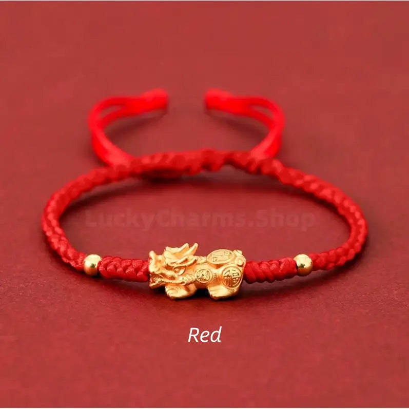 Sterling Silver Gold-Plated Enpowered Pixiu Bracelet | Wealth-Attracting & Luck Bracelet-LuckyCharms.Shop
