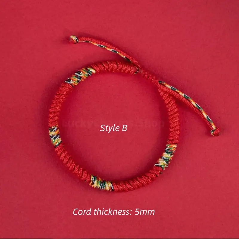 Colorful Vajra Knot Hand-Braided Bracelet | Traditional Knotting Art Gift | Auspicious Accessory-LuckyCharms.Shop
