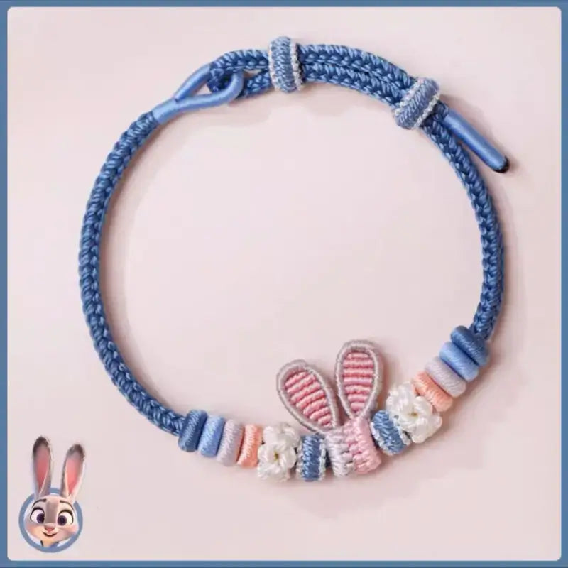 Zootopia Inspired Handmade Braided DIY Bracelet | Judy/Nick Ear Design Adjustable Friendship Jewelry-LuckyCharms.Shop
