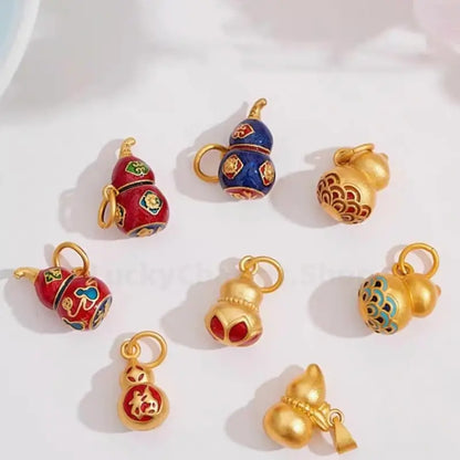 Chinese Style Gold-plated Luck Love Gourd Pendant-LuckyCharms.Shop