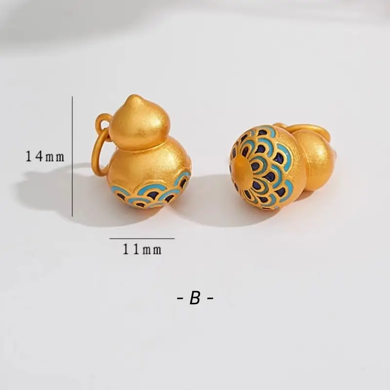 Chinese Style Gold-plated Luck Love Gourd Pendant-LuckyCharms.Shop