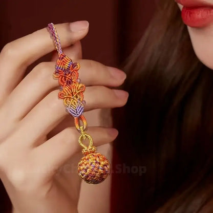 Response-for-All Chinese Knot Handmade Flower Ball Pendant-LuckyCharms.Shop
