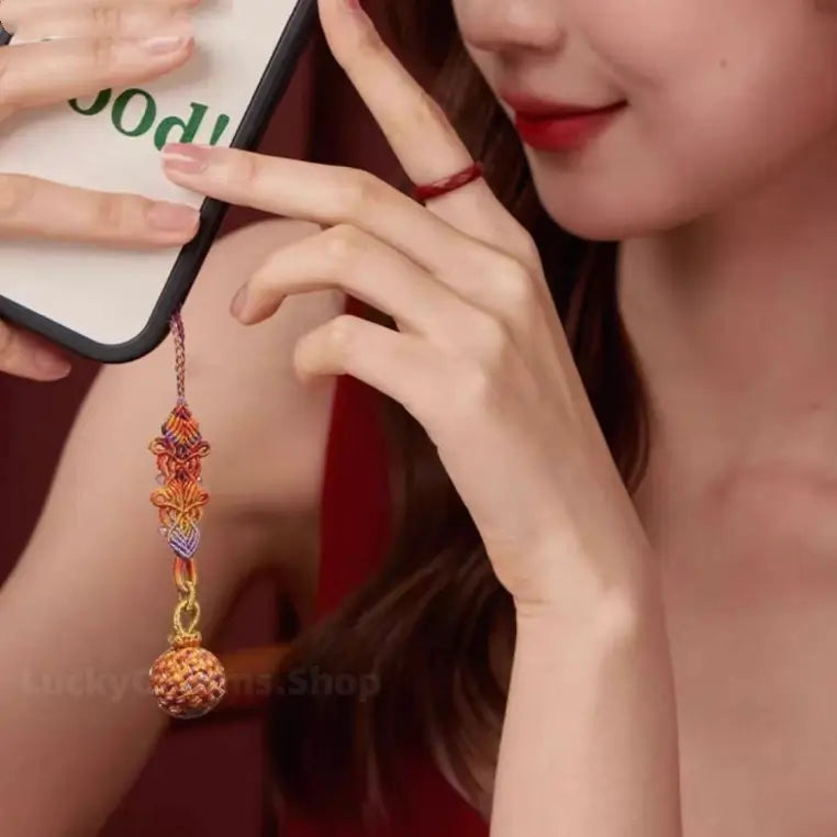 Response-for-All Chinese Knot Handmade Flower Ball Pendant-LuckyCharms.Shop