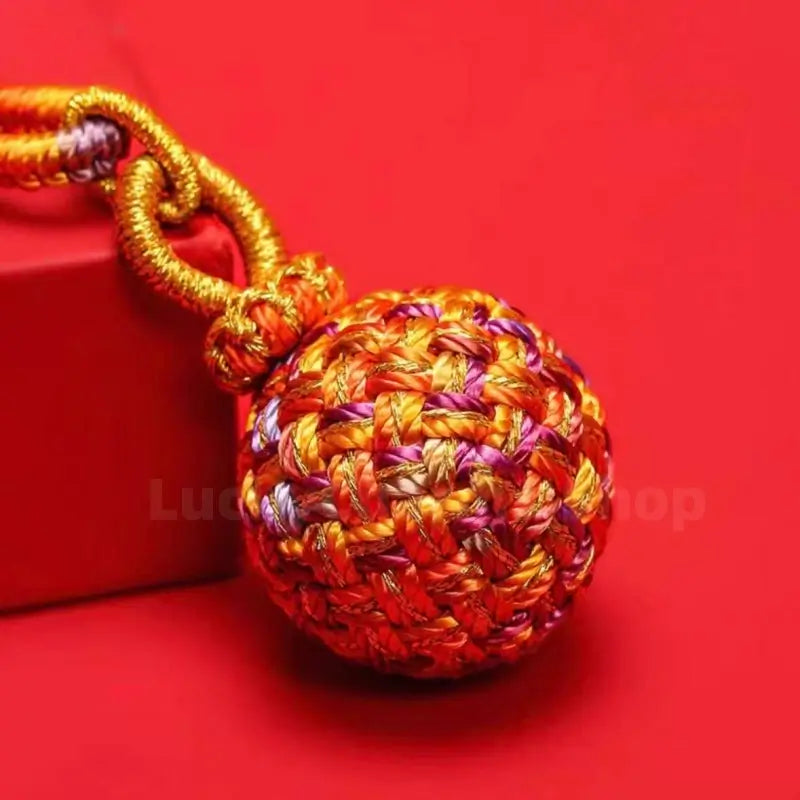 Response-for-All Chinese Knot Handmade Flower Ball Pendant-LuckyCharms.Shop