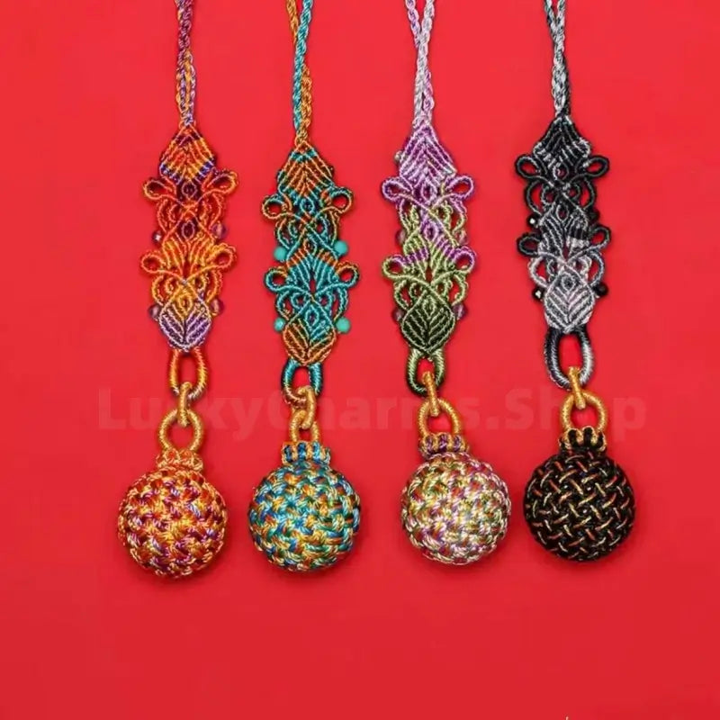 Response-for-All Chinese Knot Handmade Flower Ball Pendant-LuckyCharms.Shop