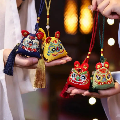 Pure Cotton 3D Embroidery Tiger Sachet for Luck and Protection-LuckyCharms.Shop