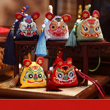Pure Cotton 3D Embroidery Tiger Sachet for Luck and Protection-LuckyCharms.Shop