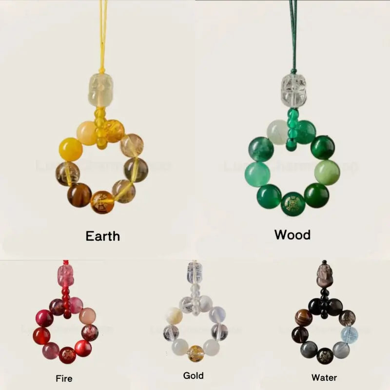 Mount Putuo Blessing Pixiu Five Elements WUXING Crystal Pendant FENGSHUI-LuckyCharms.Shop