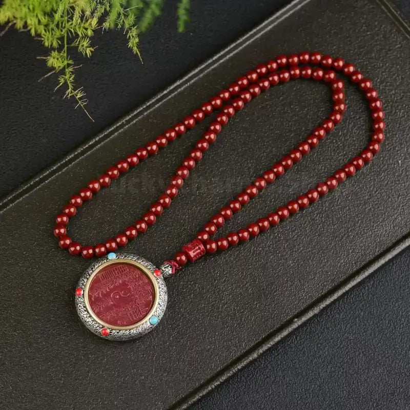 Longhu Mountain Cinnabar Mountain Ghost Blessing Fortune Coin Pendant Taoism-LuckyCharms.Shop