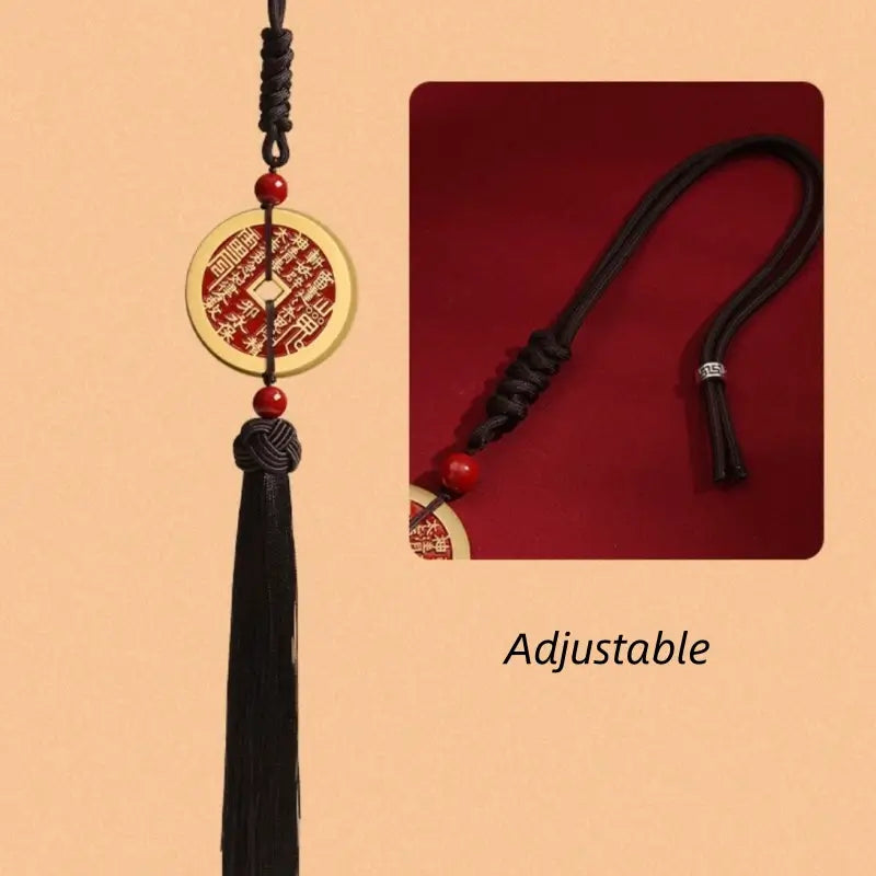 Longhu Mountain Mountain Ghost Blessing Auspicious Coin Pendant / Keychain-LuckyCharms.Shop