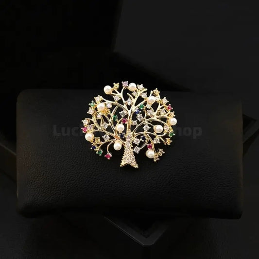 Lucky Money Tree Colorful Brooch - Auspicious Accessory-LuckyCharms.Shop