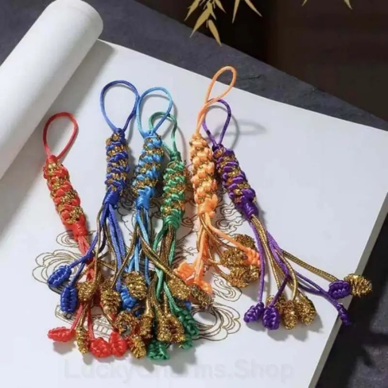 Tibetan-Style Handwoven Pineapple Vajra Knot Pendant for Protection & Luck-LuckyCharms.Shop