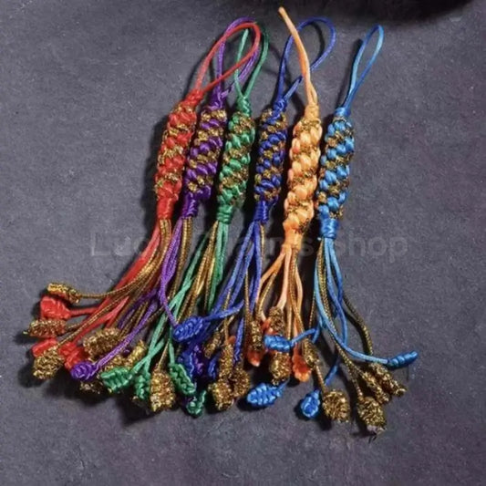 Tibetan-Style Handwoven Pineapple Vajra Knot Pendant for Protection & Luck-LuckyCharms.Shop