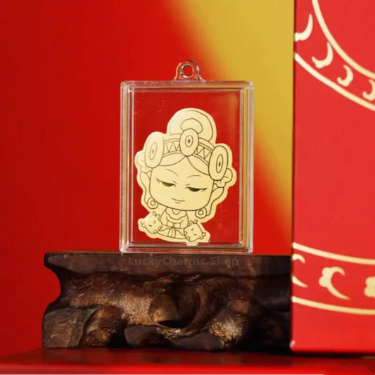 Dunhuang Academy Zodiac Guardian Buddha Gold Phone Sticker | 999 Pure Gold 2mg, Oil Pressure Craft, Authorized Certificate, Gift Box Package-LuckyCharms.Shop