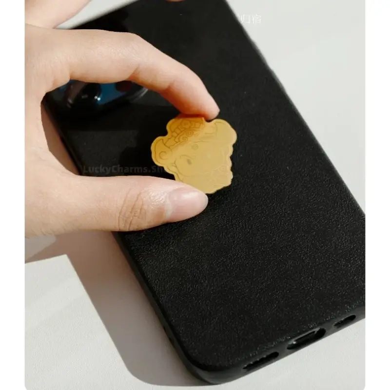 Dunhuang Academy Zodiac Guardian Buddha Gold Phone Sticker | 999 Pure Gold 2mg, Oil Pressure Craft, Authorized Certificate, Gift Box Package-LuckyCharms.Shop