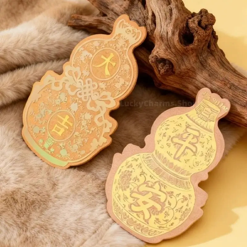 Forbidden City Style Ultra-Thin 999 Pure Gold Lucky Gourd Phone Back Sticker | 2 Styles (Gold, Iridescent)-LuckyCharms.Shop