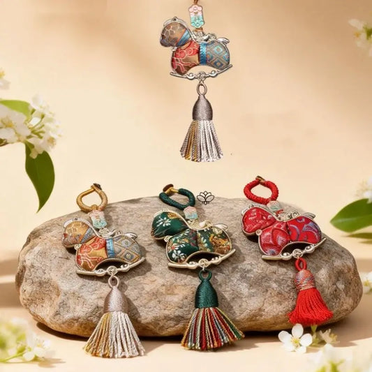 普陀山 聖宋錦馬ペンダント | 中国無形文化遺産 幸運の馬のお守り