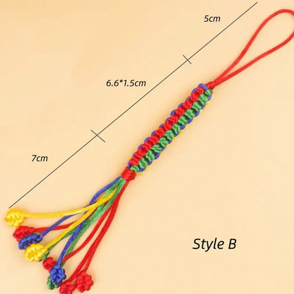 Kumbum Monastery Enpowered Tibetan-Style Five-Color Auspicious Knot Pendant | Tibetan Cultural Gift-LuckyCharms.Shop