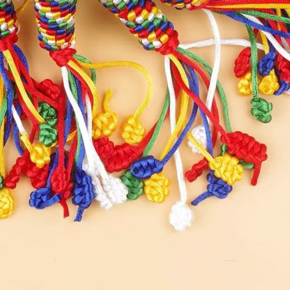 Kumbum Monastery Enpowered Tibetan-Style Five-Color Auspicious Knot Pendant | Tibetan Cultural Gift-LuckyCharms.Shop