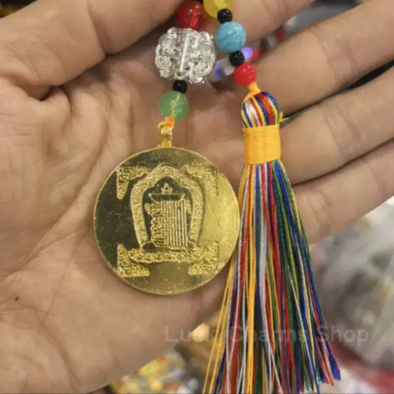 Kumbum Monastery Enpowered Tibetan-Style Yellow Jambhala Wealth-Attracting Pendant-LuckyCharms.Shop