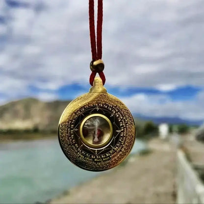 Yarchen Gar Produced Manjushri Wisdom Wheel Portable Spiritual Pendant-LuckyCharms.Shop