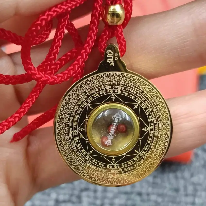 Yarchen Gar Produced Manjushri Wisdom Wheel Portable Spiritual Pendant-LuckyCharms.Shop