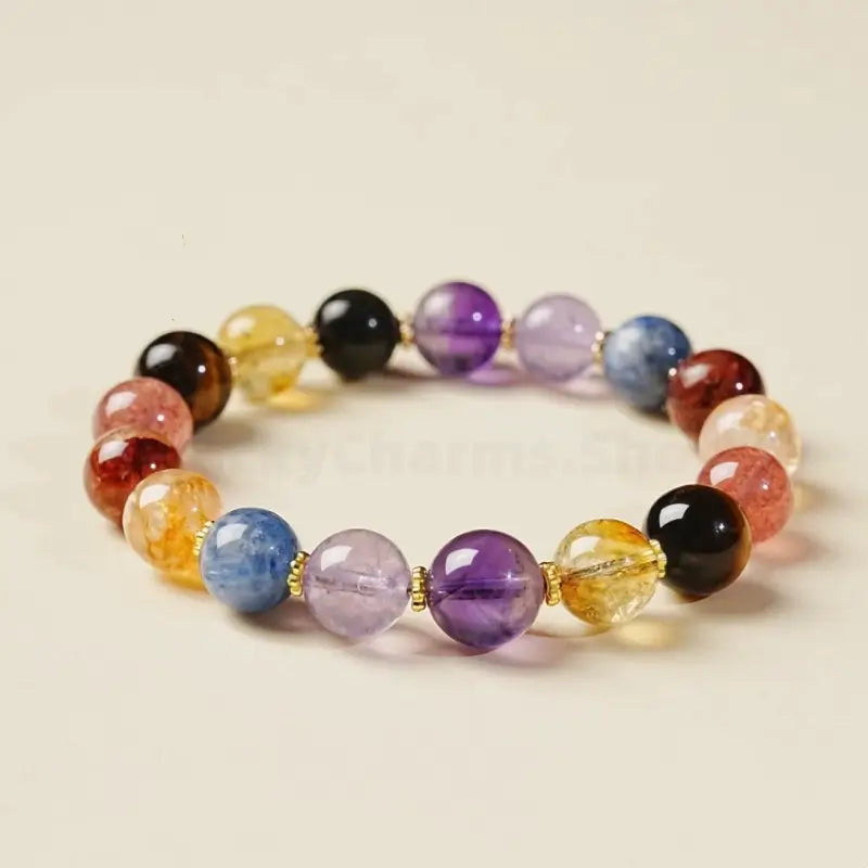 Natural Multi-Gem Crystal Love Luck & Wisdom Bracelet for Women-LuckyCharms.Shop