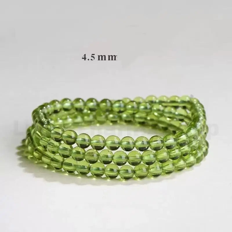 Natural Peridot Green Beaded multi-strand Bracelet for Success Love Health-LuckyChams.Shop