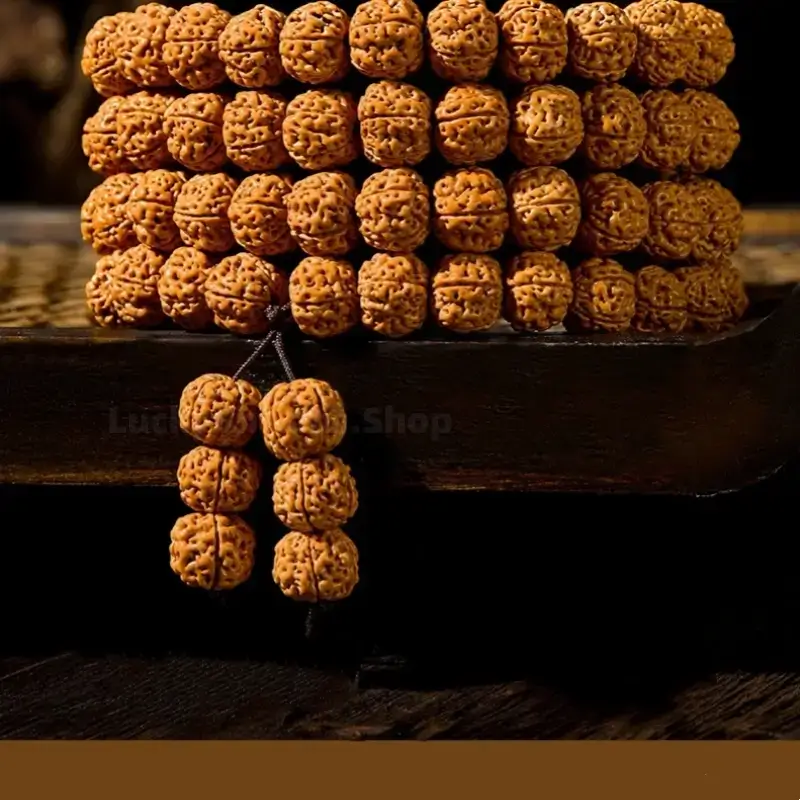 Nepalese Natural Vajra Bodhi 108-Bead Buddhist Mala Bracelet-LuckyCharms.Shop