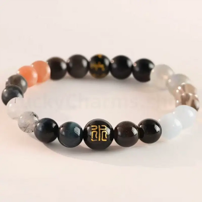 Natural Crystal WuXing Five Elements Deficiency Supplementing Blessing Bracelet-LuckyCharms.Shop