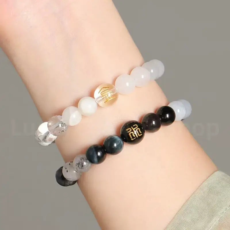Natural Crystal WuXing Five Elements Deficiency Supplementing Blessing Bracelet-LuckyCharms.Shop