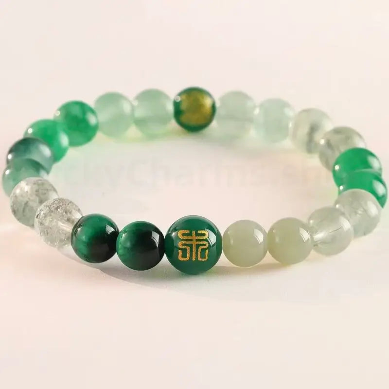 Natural Crystal WuXing Five Elements Deficiency Supplementing Blessing Bracelet-LuckyCharms.Shop