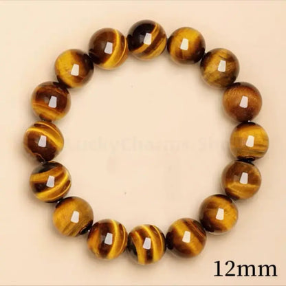 Lingyin Temple Blessed Natural Yellow Tiger's Eye Success & Fortune Bracelet-LuckyCharms.Shop