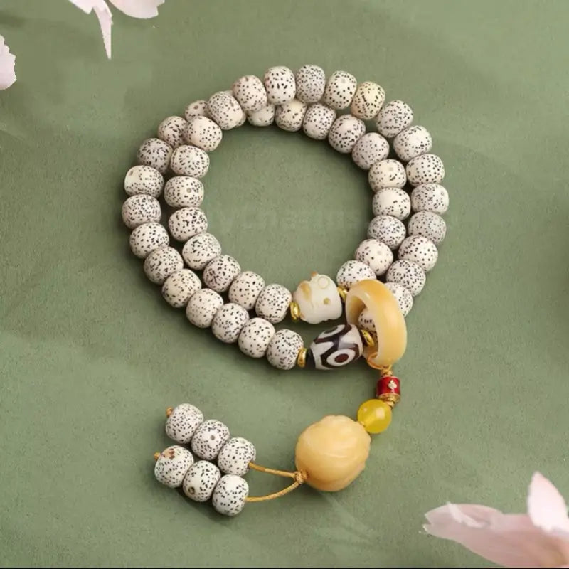 Potala Palace Enpowered Star-Moon Bodhi 108-Bead Buddhist Mala Bracelet-LuckyCharms.Shop