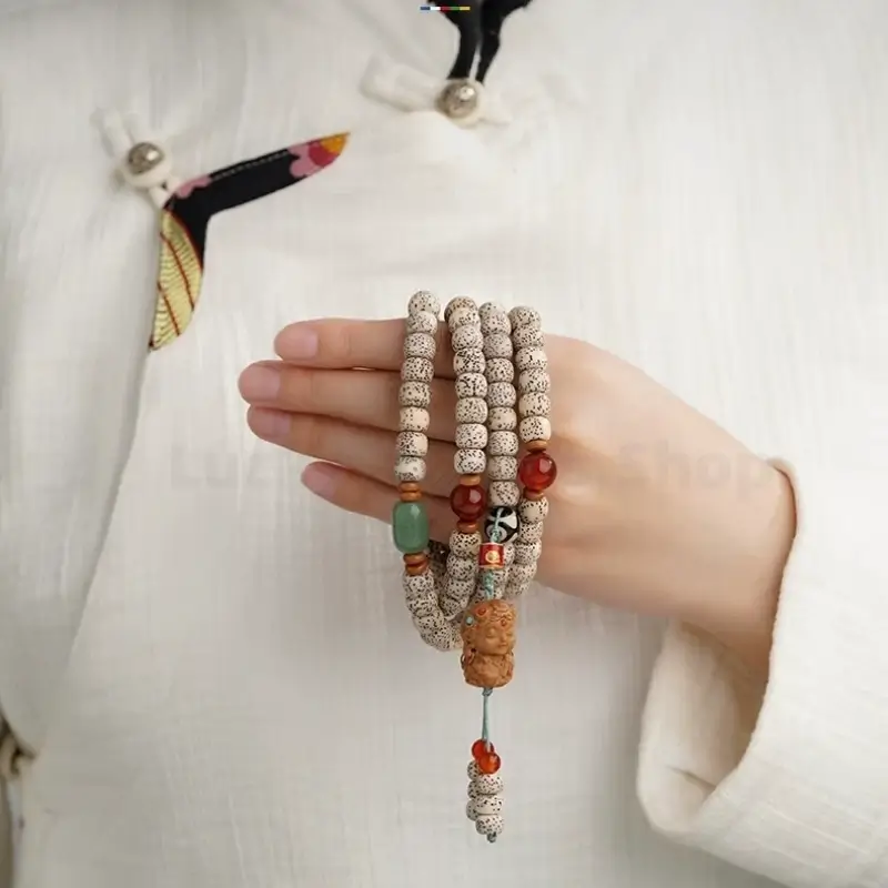 Potala Palace Enpowered Star-Moon Bodhi 108-Bead Buddhist Mala Bracelet-LuckyCharms.Shop