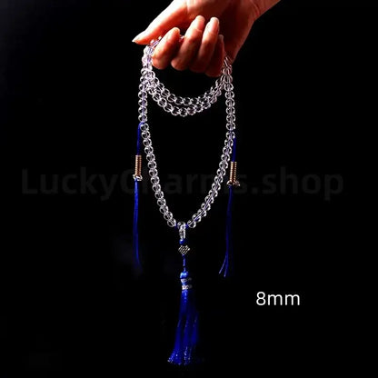 Natural White Crystal 108 Mala Beads Bracelet for Wisdom Luck Protection Love-LuckyCharms.Shop