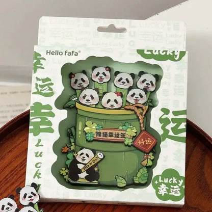 Panda Huahua Series Face-Changing Refrigerator Magnet-LuckyCharms.Shop